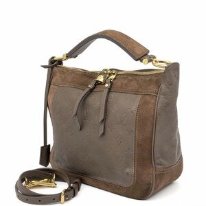 Louis Vuitton Brown and Taupe Leather Shoulder Bag